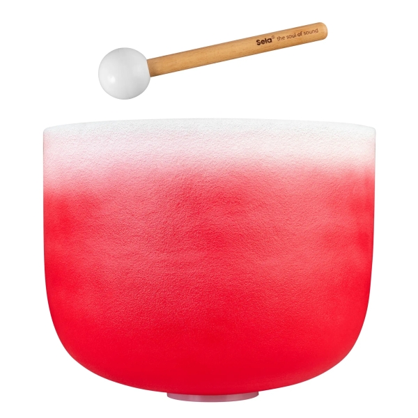 CRYSTAL SINGING BOWL CHAKRA 14" - RED, Chakra: Wurzel, C (432 HZ)